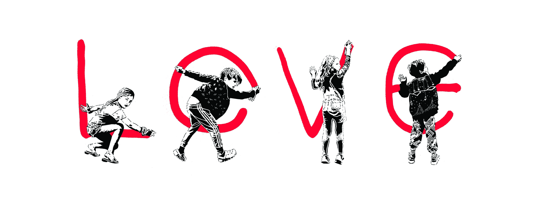 LOVE Rude kids print